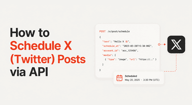 How to Schedule X (Twitter) Posts via API in 2026 [Complete Developer Guide] - Zernio Blog