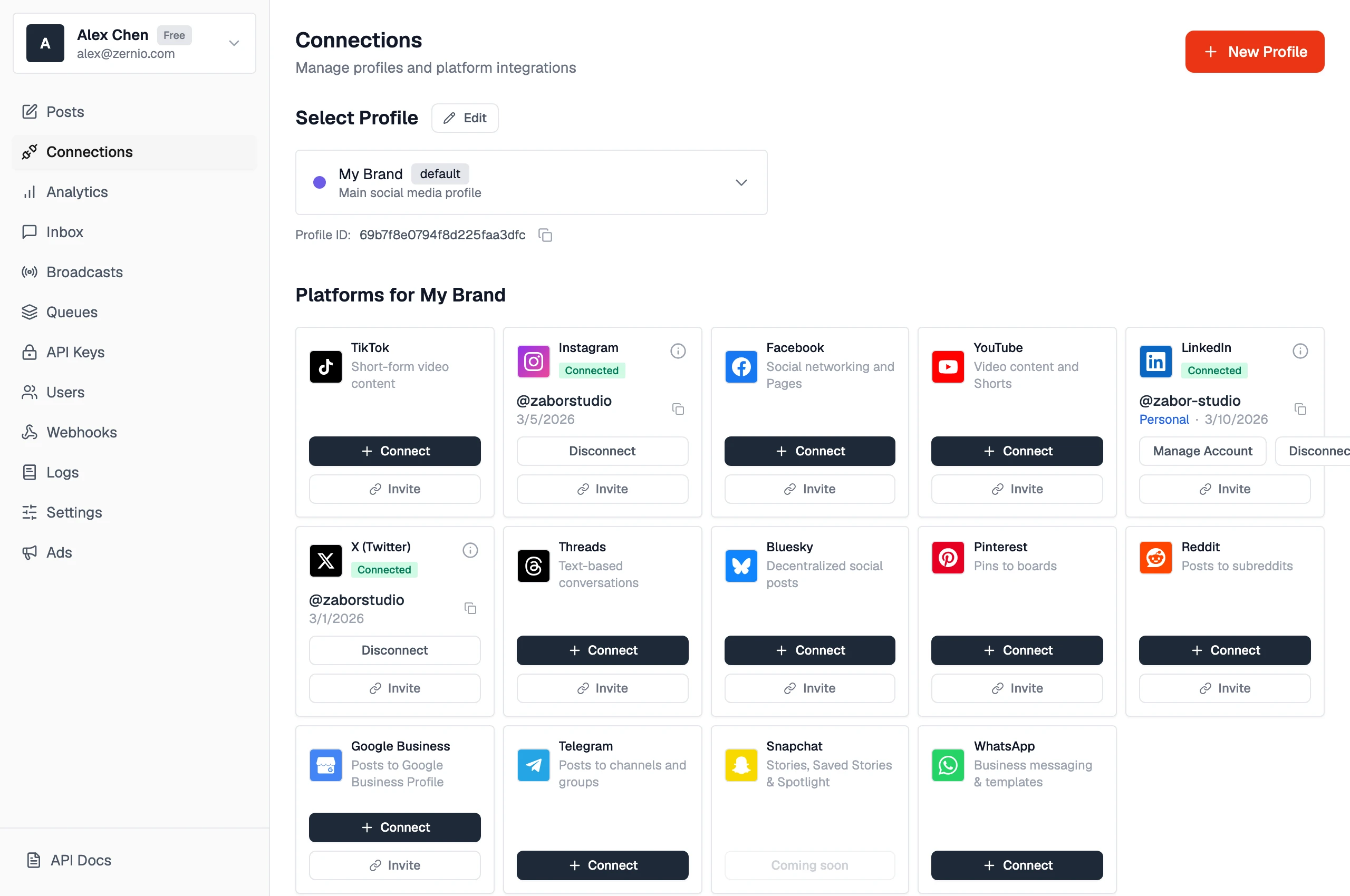 Platform connections