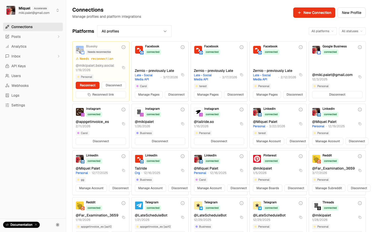 Connected accounts