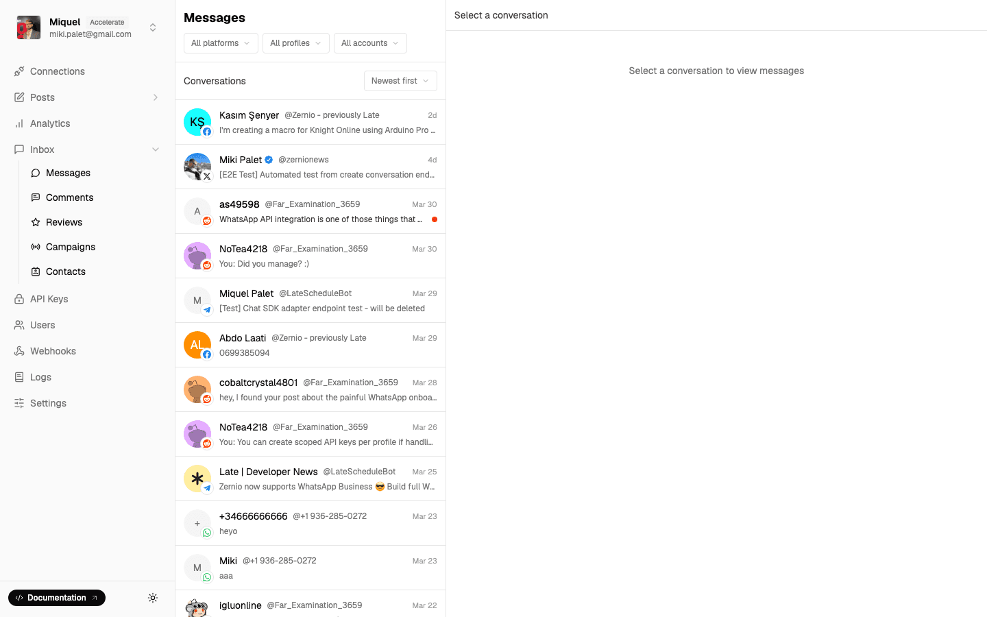 Inbox overview