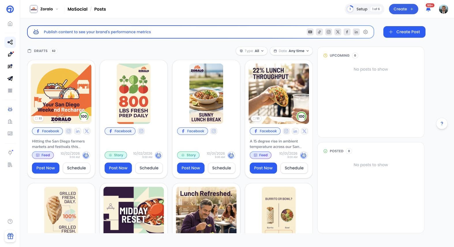 Social media posting in MoFlo with the Zernio API