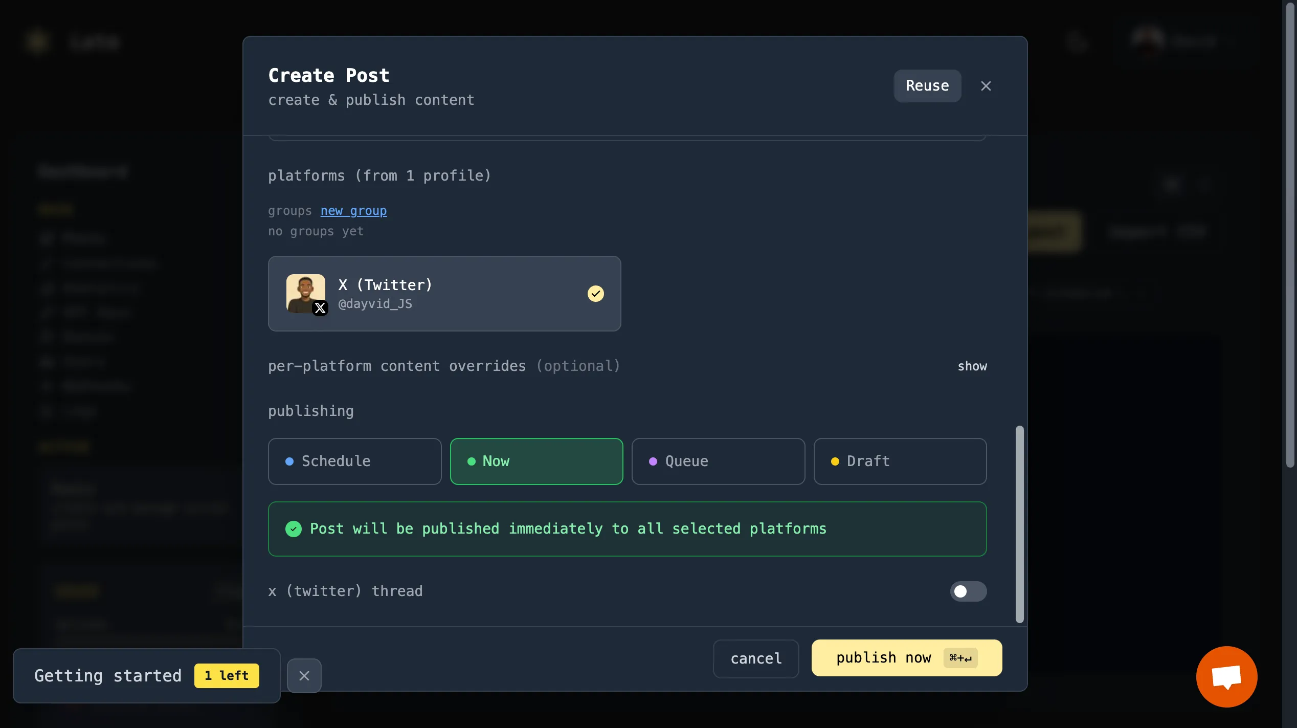 Late scheduling options