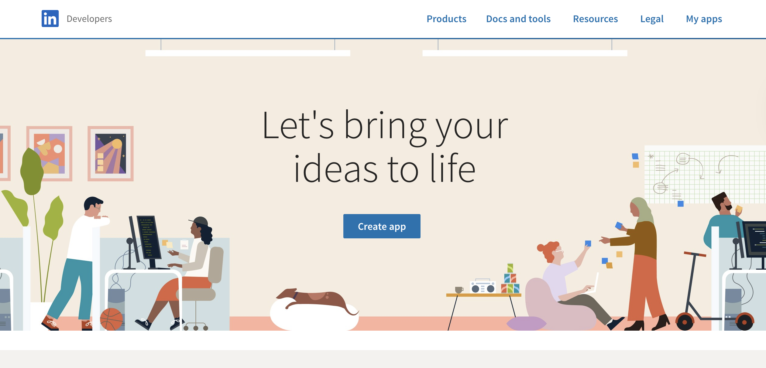Create an application in the LinkedIn Developer Portal