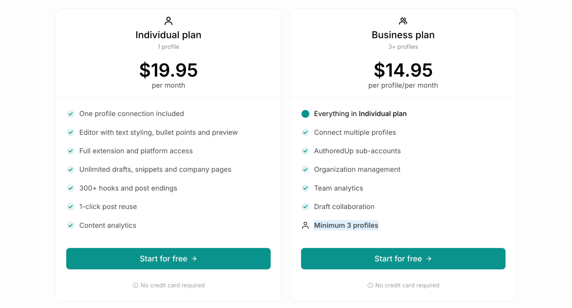 AuthoredUp pricing