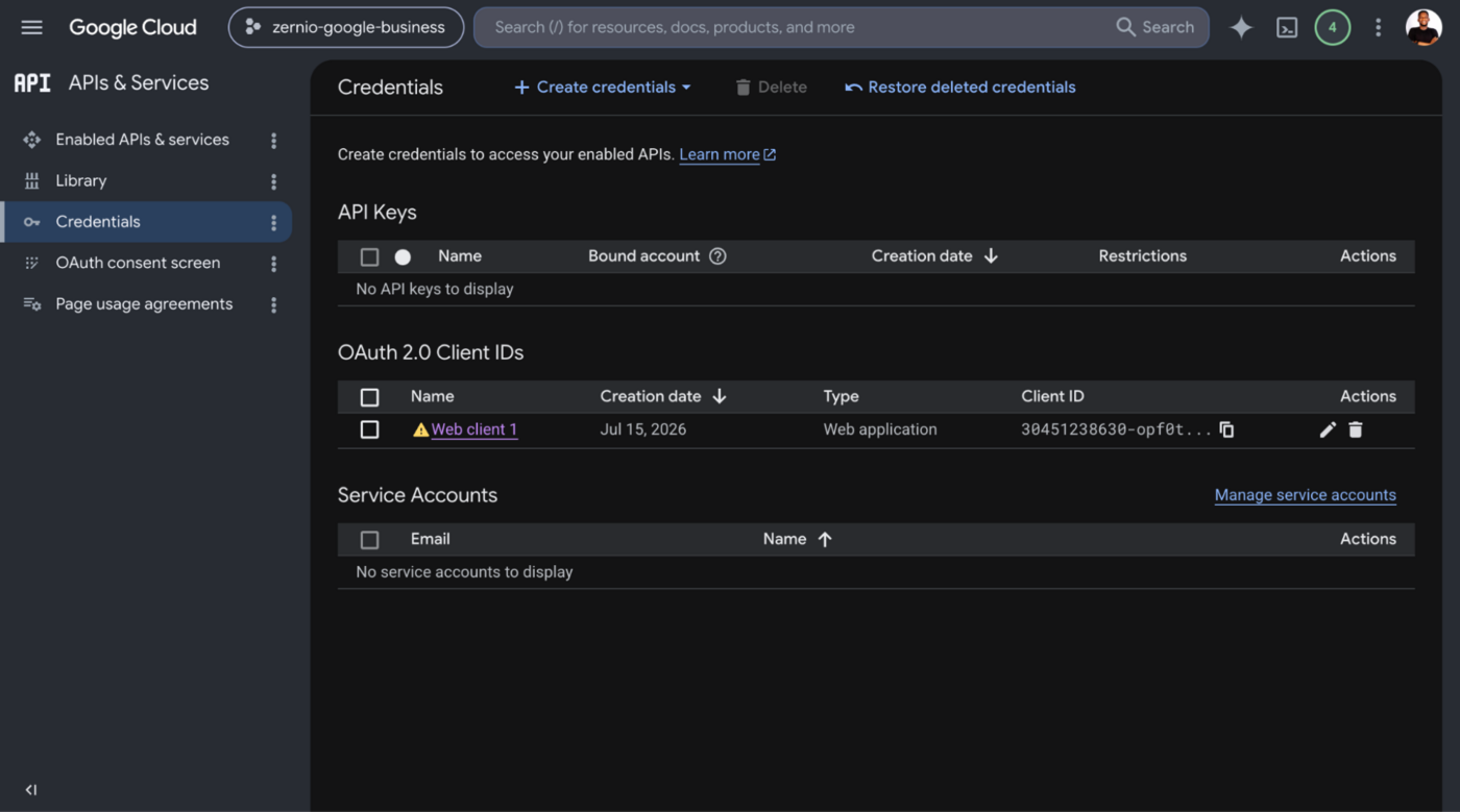 create google cloud project