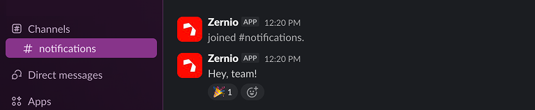 zernio's slack bot
