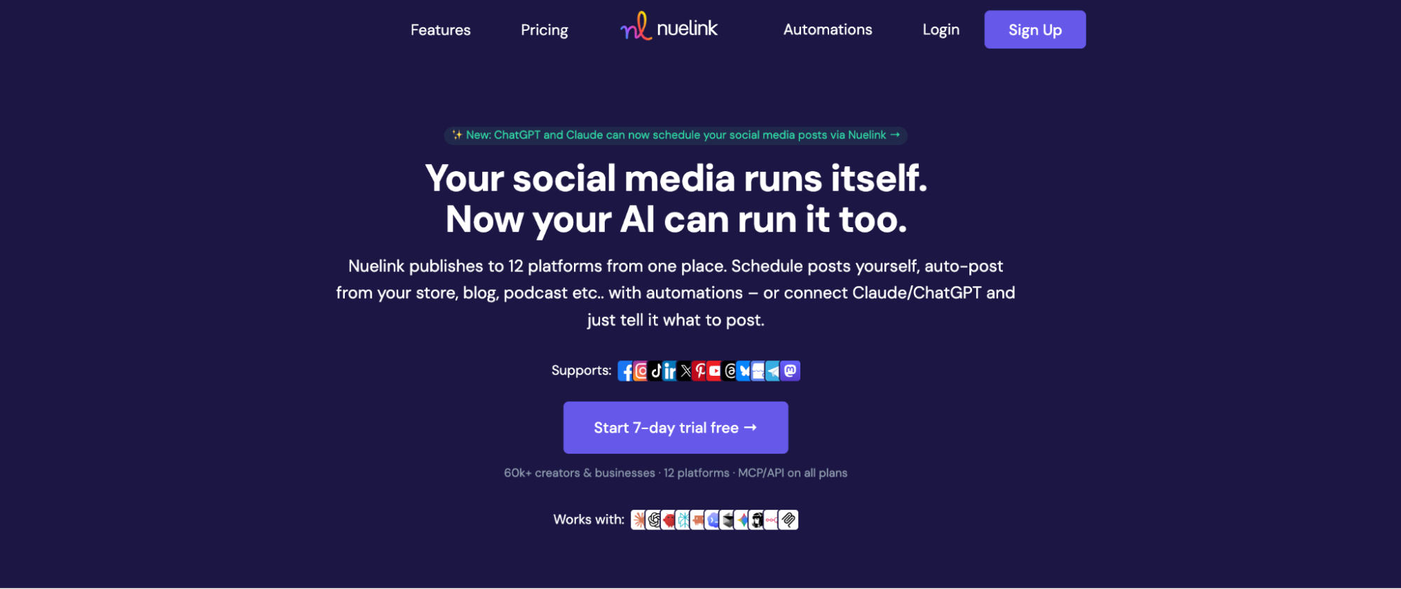 Nuelink social media automation