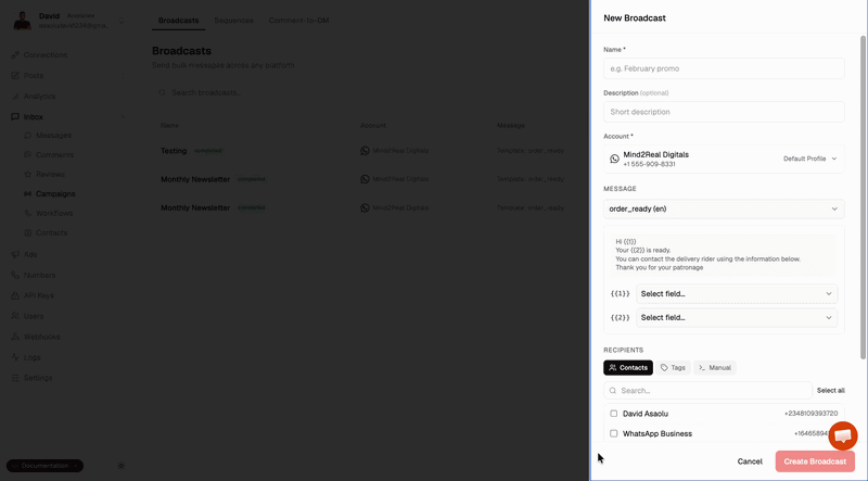 WhatsApp Broadcast Messages Explained: Limits, App vs API - Zernio Blog
