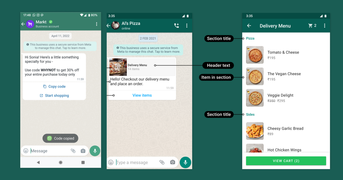WhatsApp message template example