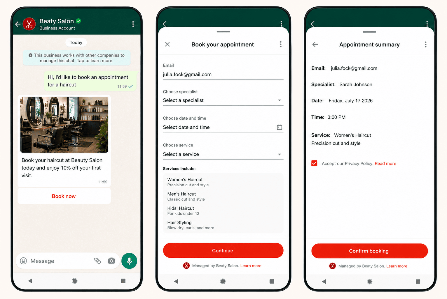 WhatsApp Flow API